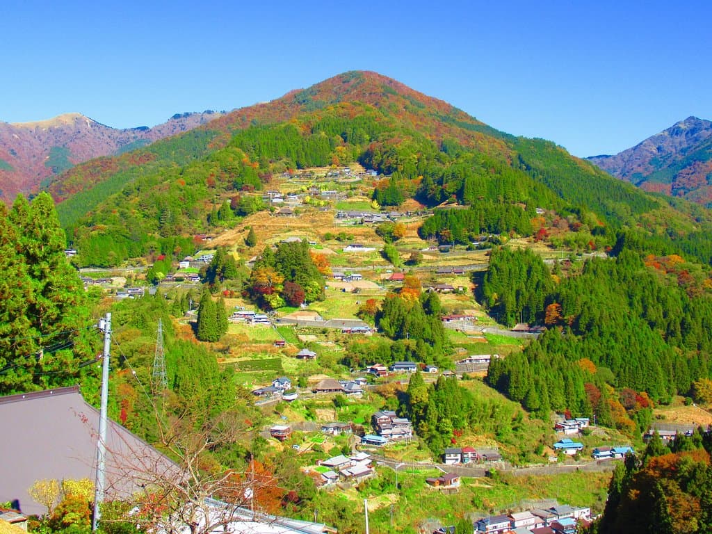 紅葉の落合集落！