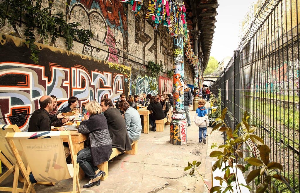 Terrasse de 300m² sur le quai le long des voies ferrées