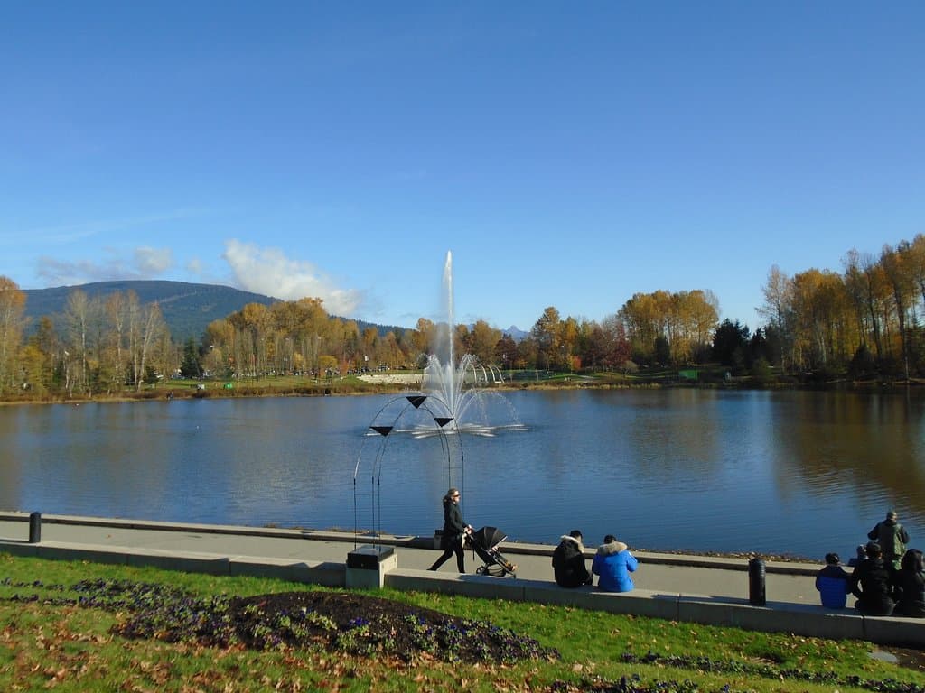 Lake and fountain