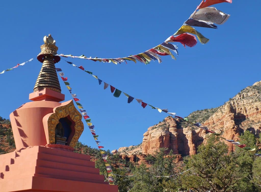 Peace flags at the stupa