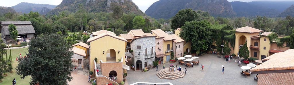 View of the Primo Piazza court area