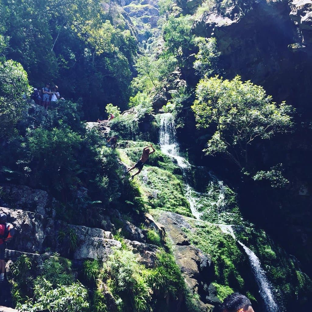 1st Waterfall. Technical Chain Section Starts Here For Those Not Afraid Of Heights