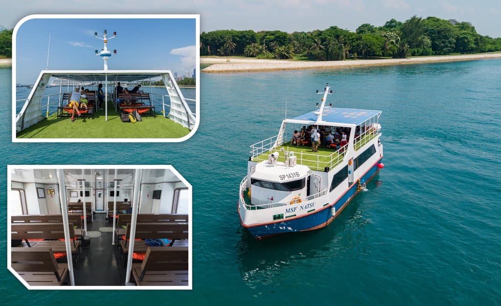 Open-decked ferry