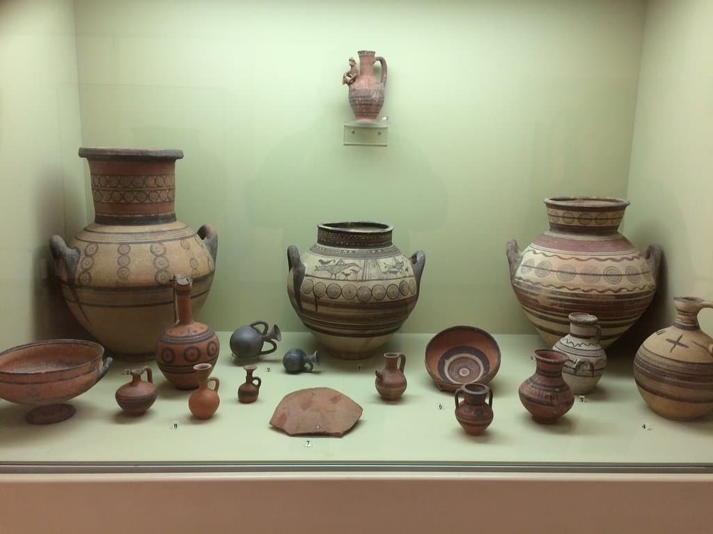 Ceramics from nearby cemeteries.