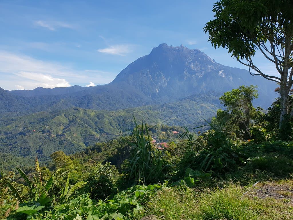 Mount Kinabalu from the market.
