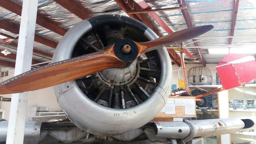 Engine of the Harvard - the intact aircraft at museum