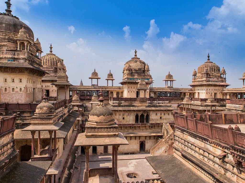 the marvellous Orchha Fort complex that is home to several ancient monuments like palaces, forts, temples and various other edifices.