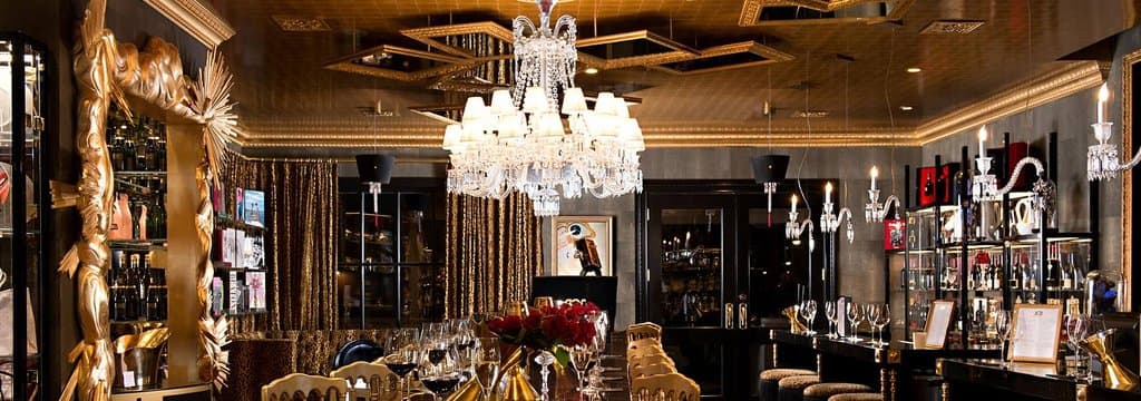 Everything you touch is gold at JCB Tasting Salon - Yountville — almost literally! The #Yountville tasting room is something out of dreams bedecked in lush materials and lux details and highlighting flights of JCB wines alongside a retail space filled with eclectic style curated from the mind of Jean-Charles Boisset.