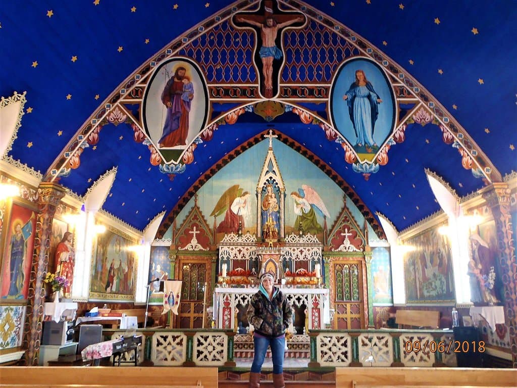 A view looking towards the front of the church.