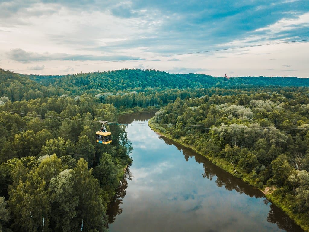 Trip over Gauja valley with Sigulda Cable car