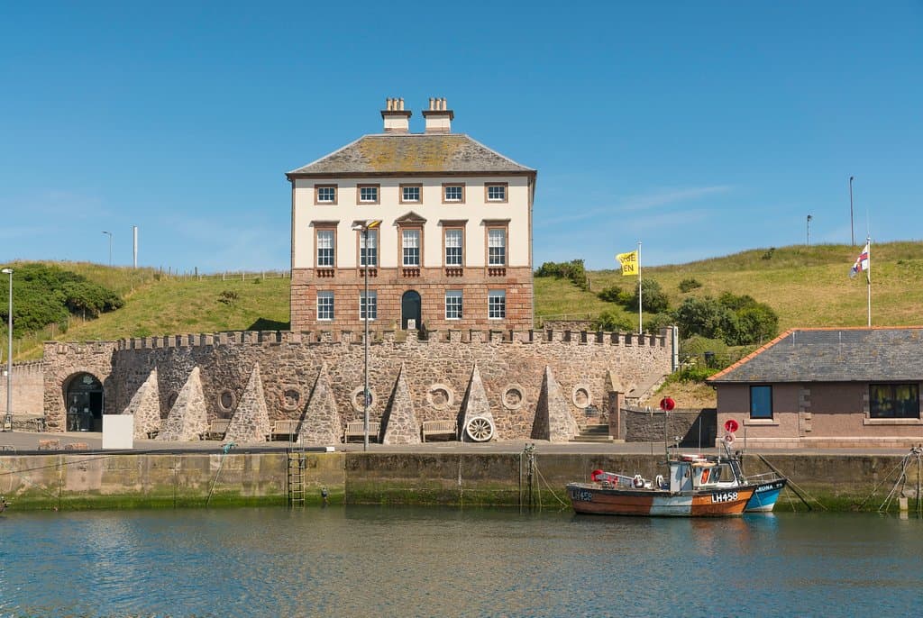 Gunsgreen house was built in 1753 by a local smuggler named John Nisbet. Gunsgreen house is located in the historic town of Eyemouth, just 5 miles north of the border with England and boasts a natural harbour and fine coastal scenery.