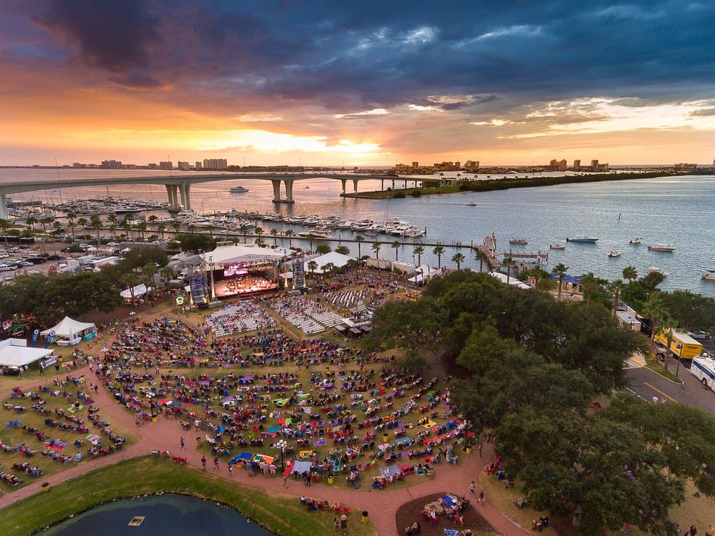 Overlooking Coachman Park for Clearwater Jazz Holiday