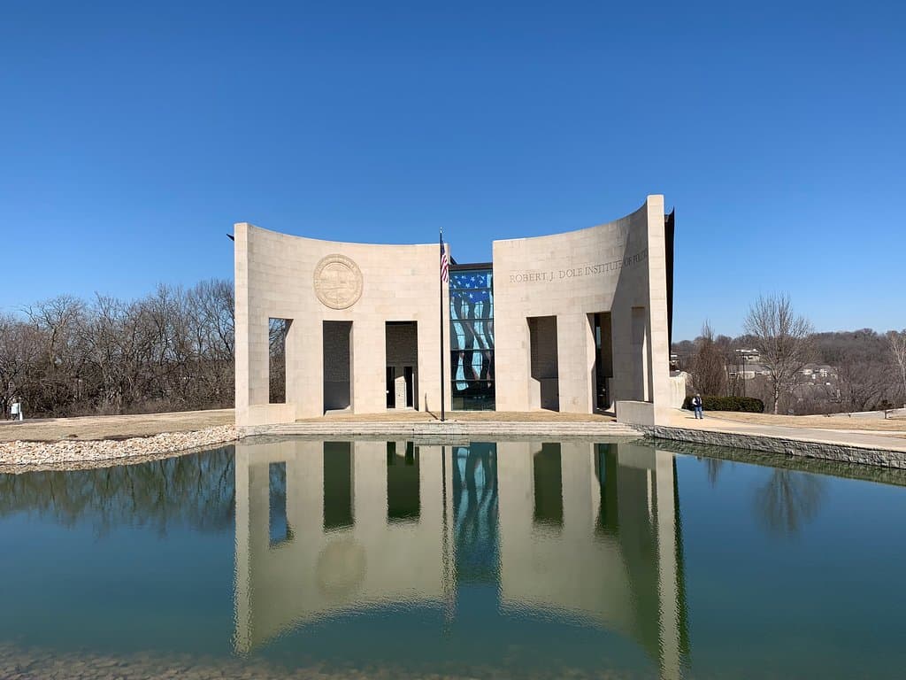 The Dole Institute from the front.