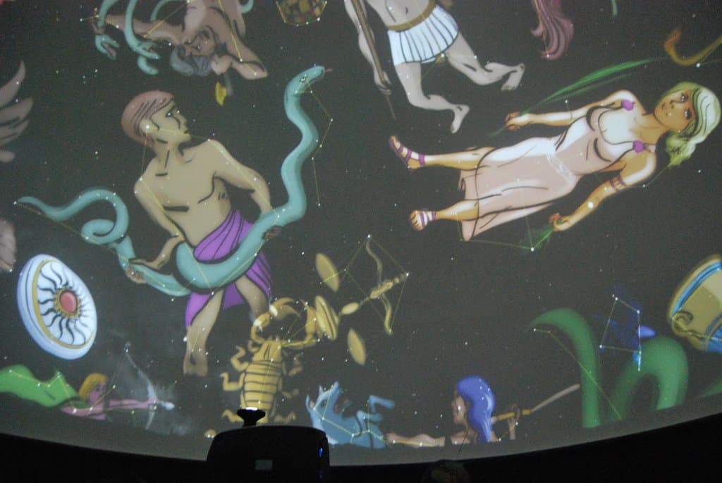 Projection des constellations dans notre coupole