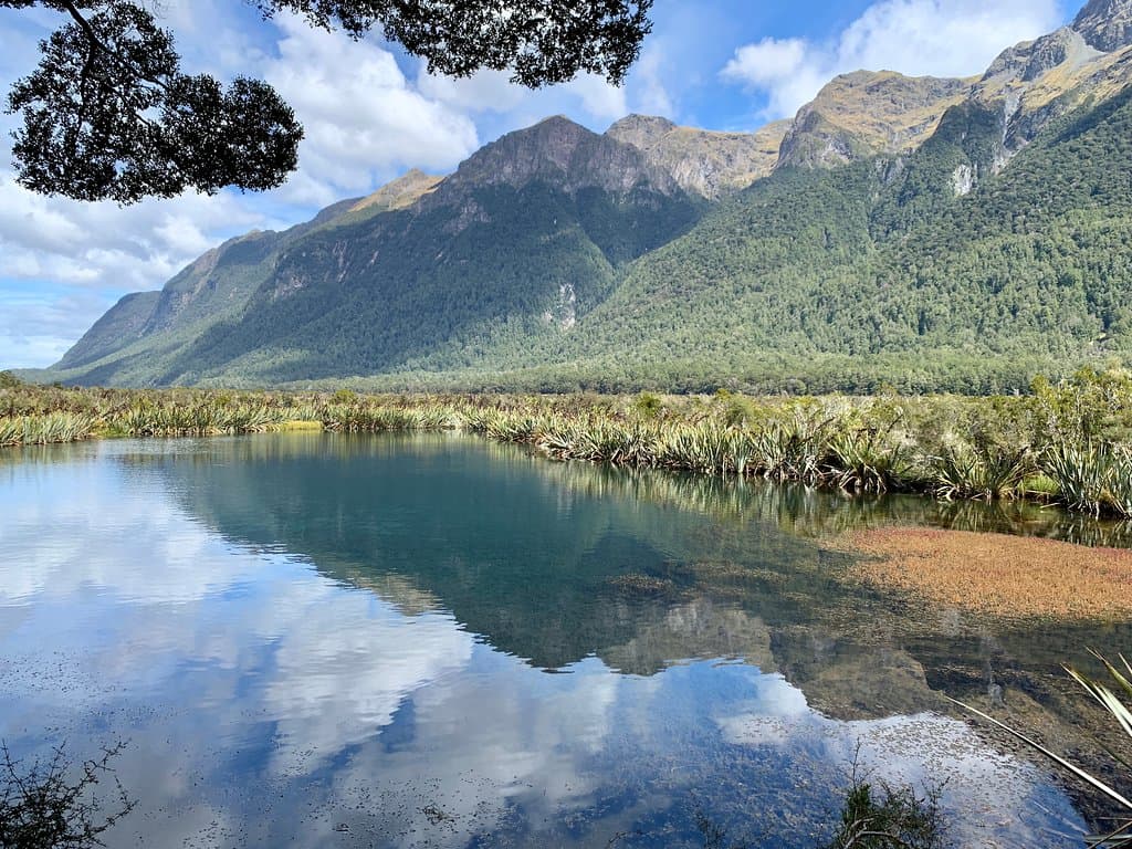 Mirror Lakes on a fine day