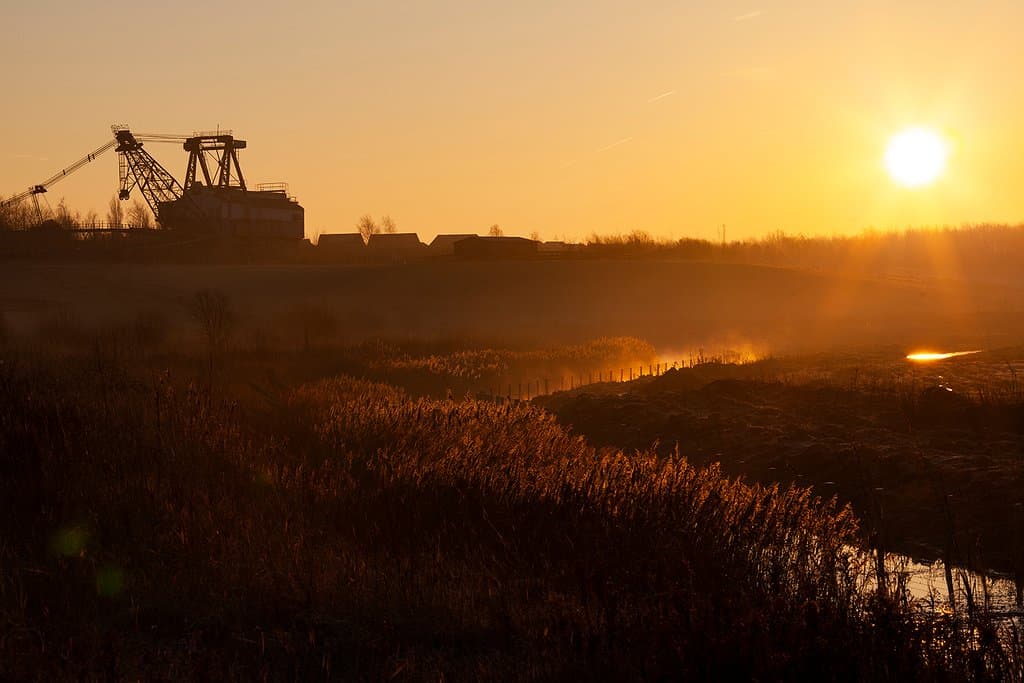 The St Aidan's dragline - a relic of the site's industrial past. Photo: Antony McHugh