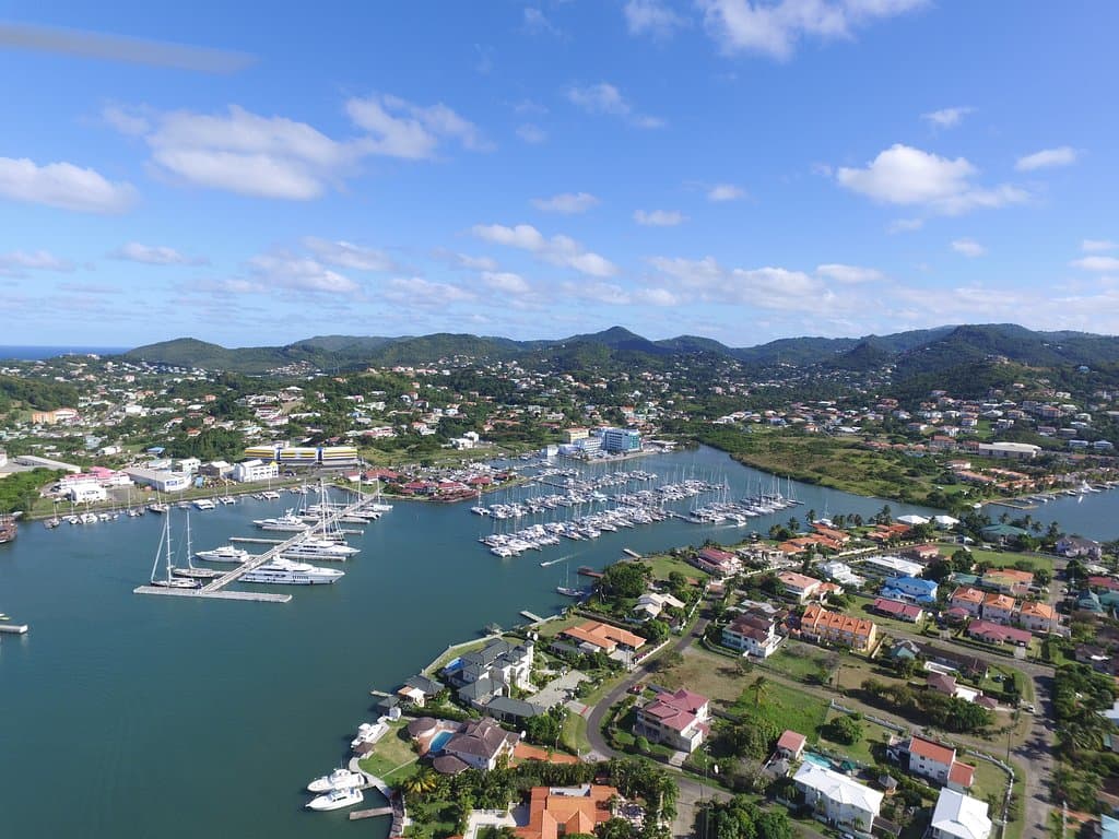 Beautiful views of the Rodney Bay Marina