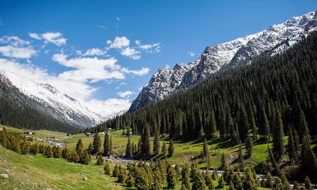 Вдалеке уже виднеется поселение