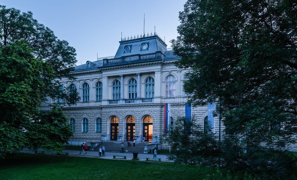 Museum palace in the centre of Ljubljana.