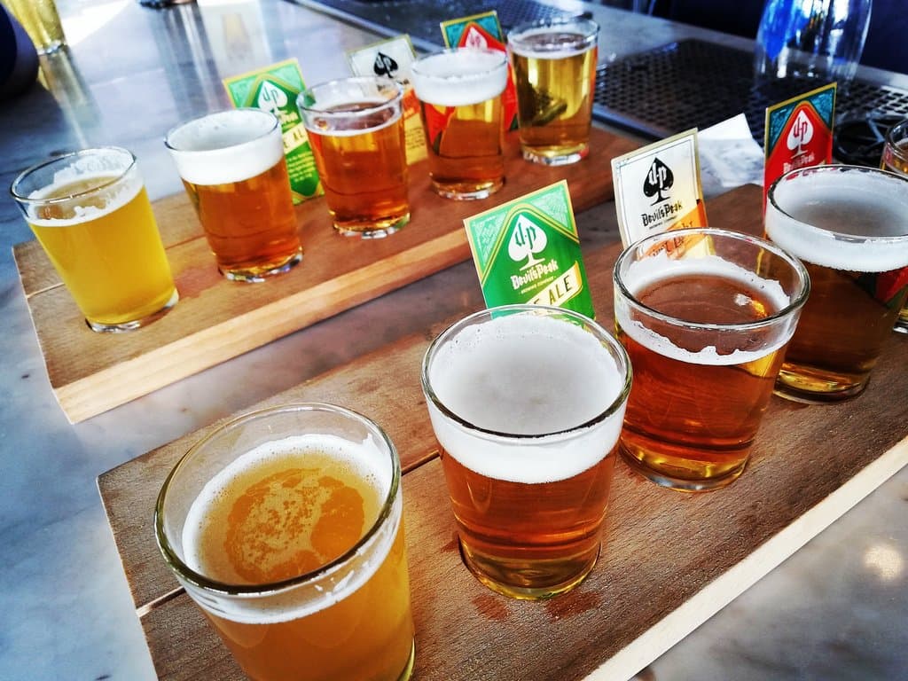 Devils Peak flight of Beer tasters