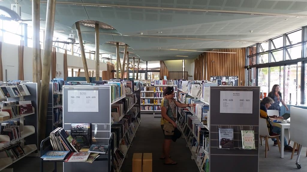 The adjoining library