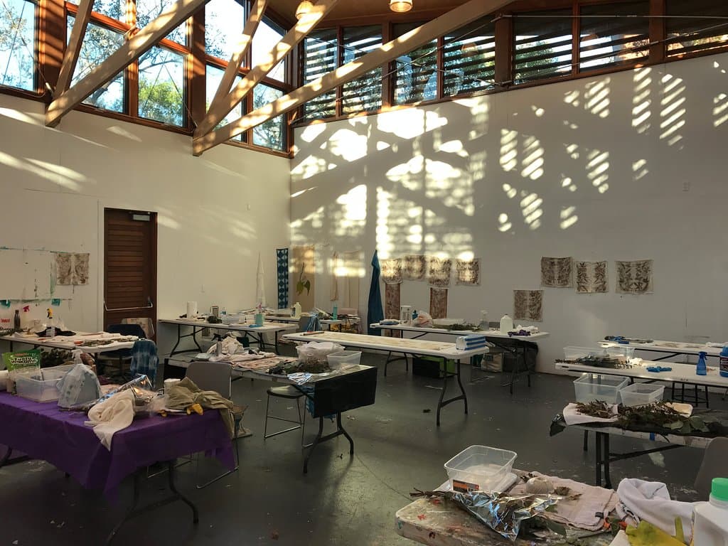 Inside one of the studios during a workshop (we were all out to lunch at the time!)