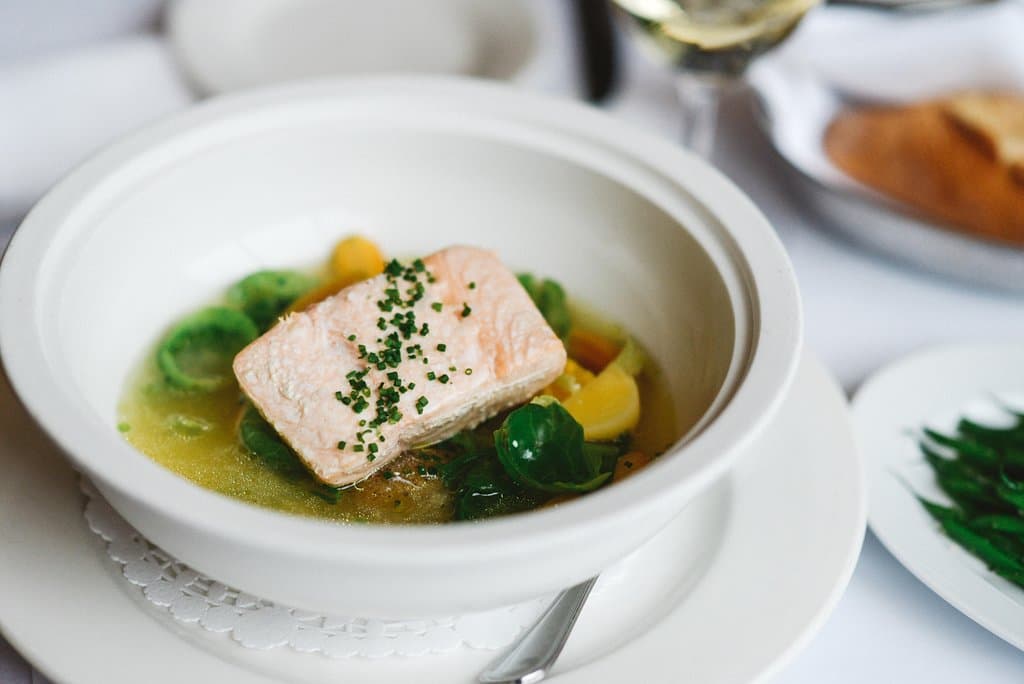 Pot au feu de saumon à la fleur de sel 