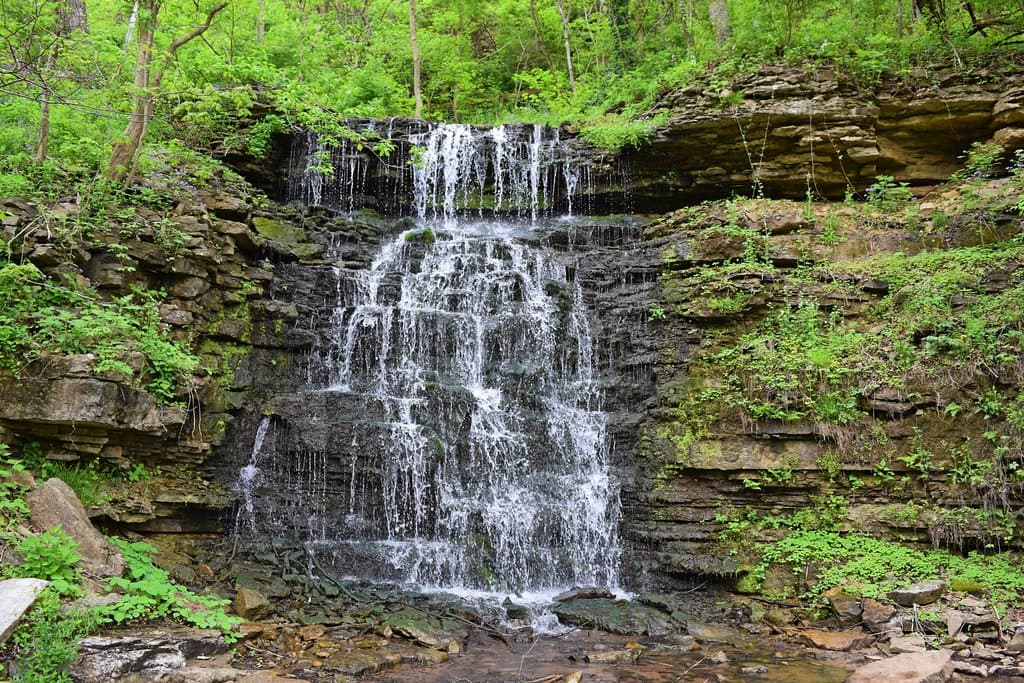 Decent size waterfall, not huge.