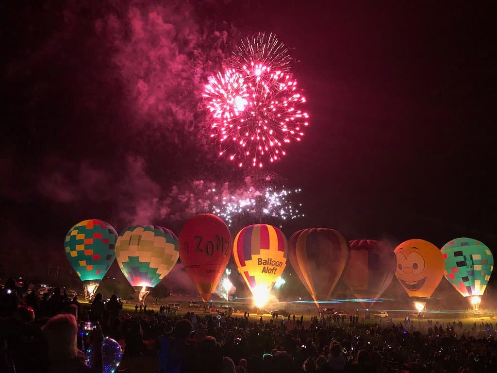 Fireworks display at the end of the event