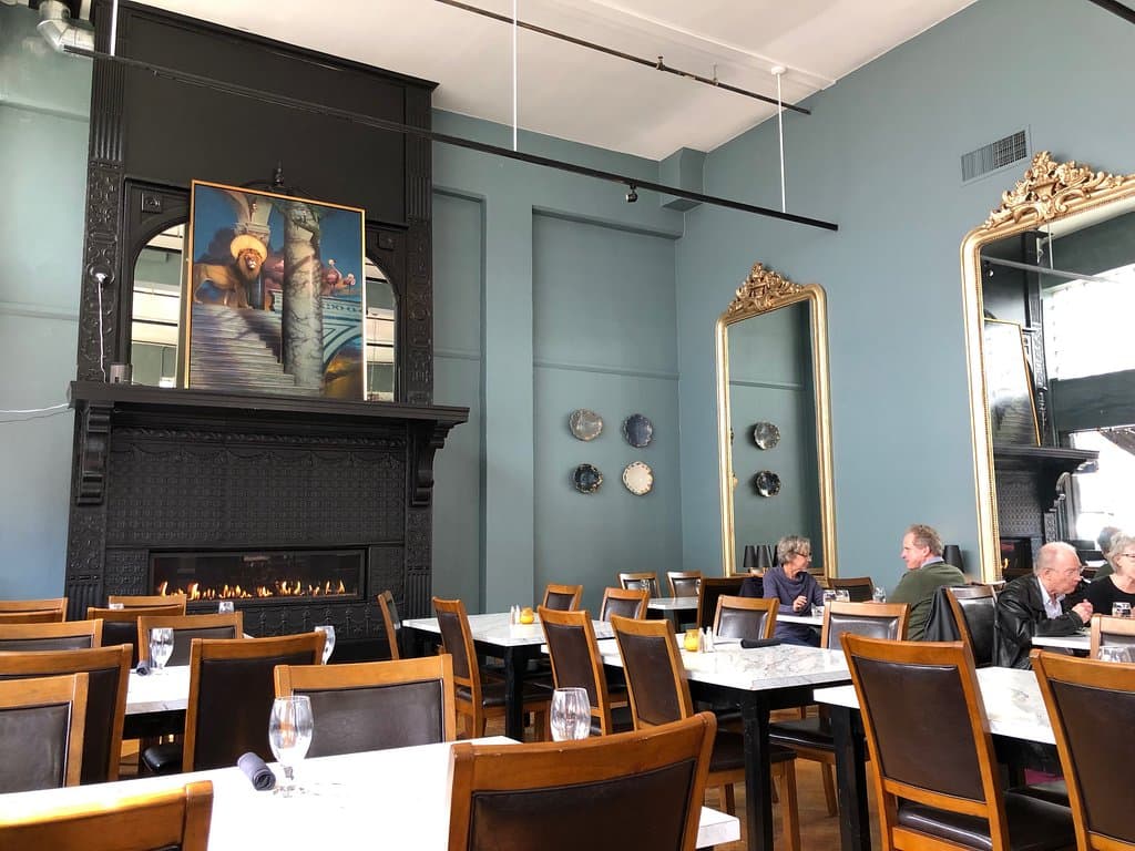 Inside the restaurent