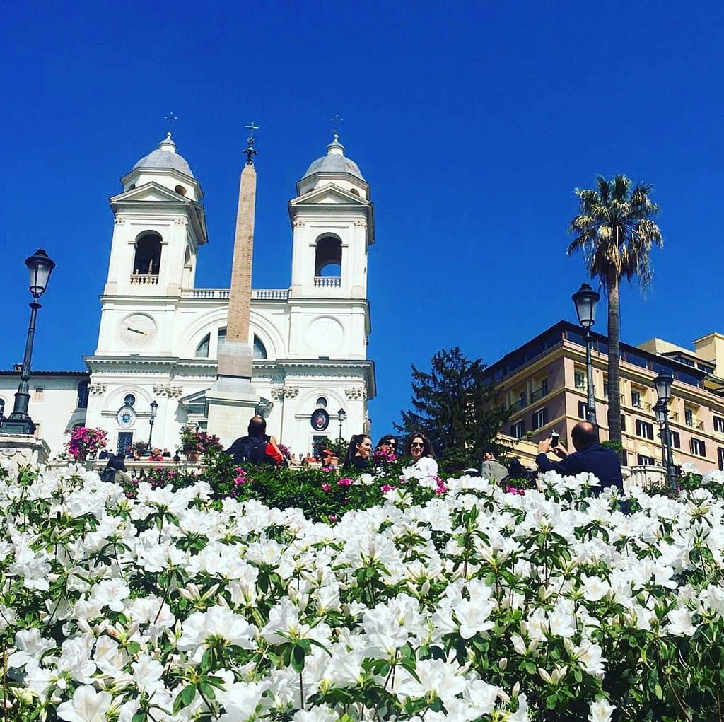 La scalinata di Piazza di Spagna ricoperta di azalee 🌺  Una tradizione che risale agli anni ‘30, uno spettacolo che potete ammirare fino al 15 Maggio 🌺🌺