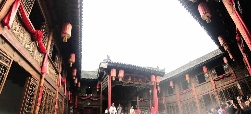 The surrounding area of the opera stage.