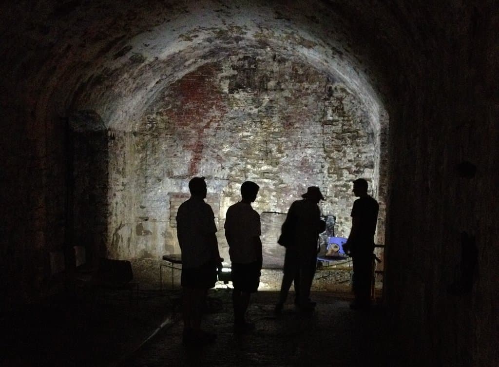 Historic lagering cellars in the pre-Prohibition Jackson Brewery are able to be visited on a guided tour.
