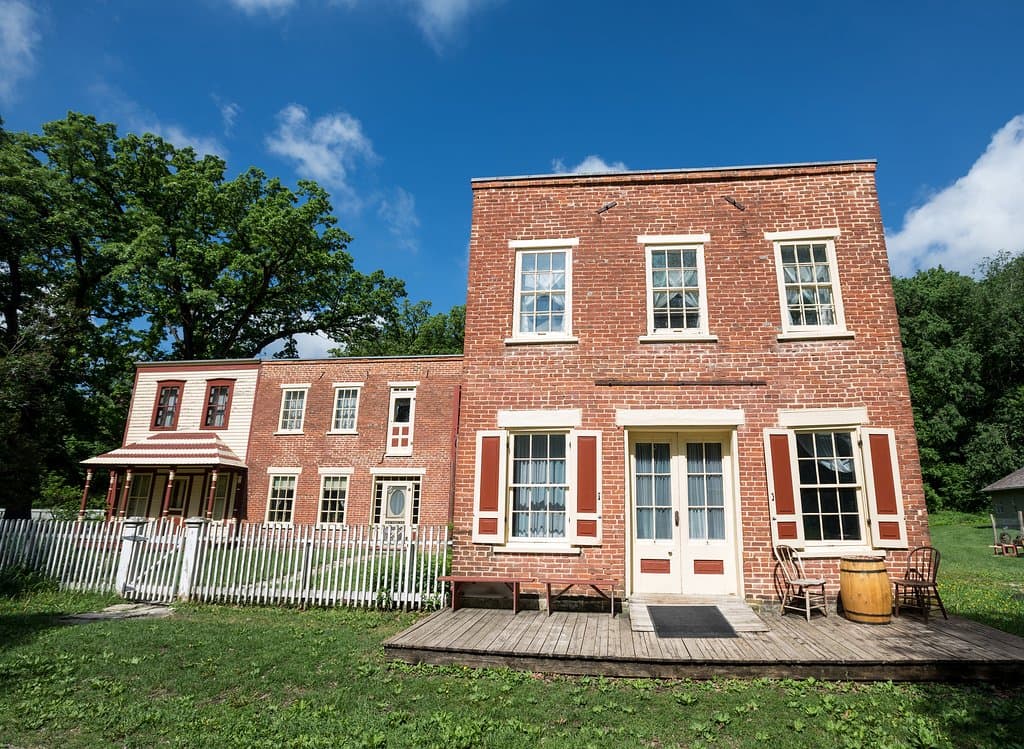 Some of the buildings remaining in the once-bustling town of Forestville.