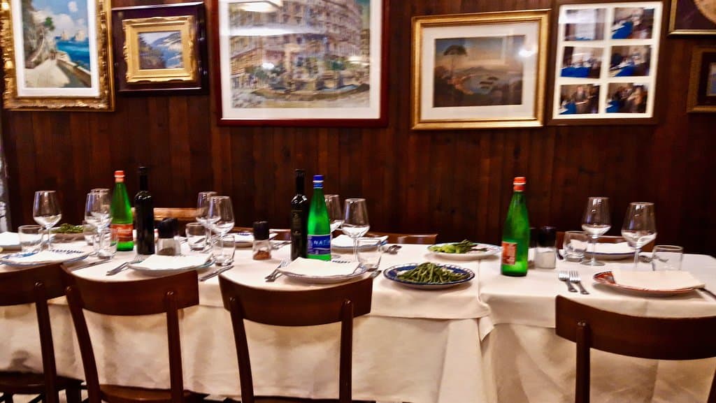 Definitely the feeling of a men's club or an old Italian cafe