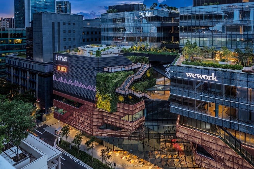 Urban connectivity.  Design by Woods Bagot, Funan Mall is set to open later this year.  #FunanSG #Singapore #Cityhall