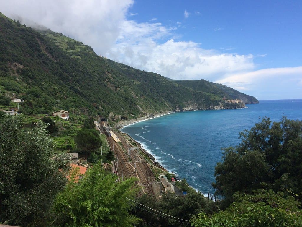 El mar y las vias del tren