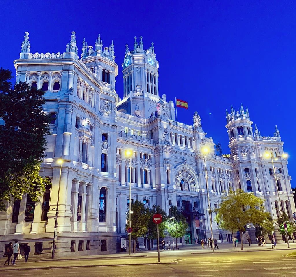 Beautiful evening in Madrid!  Perfect weather.