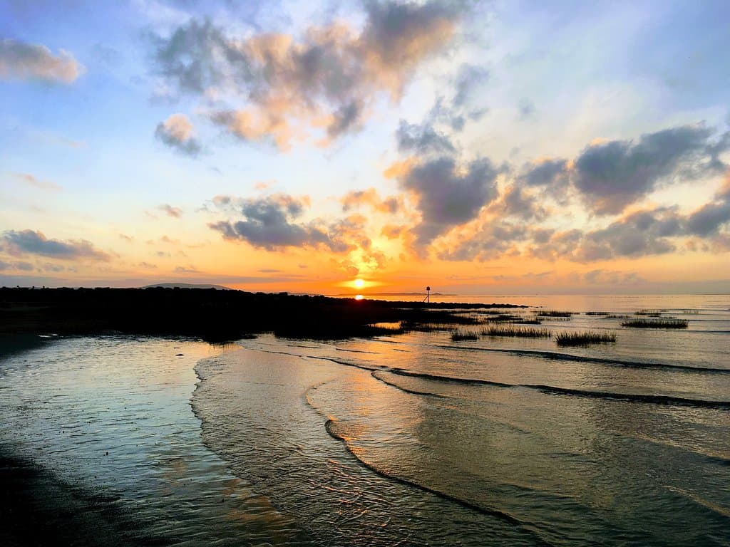 Sunset at Machynys Bay