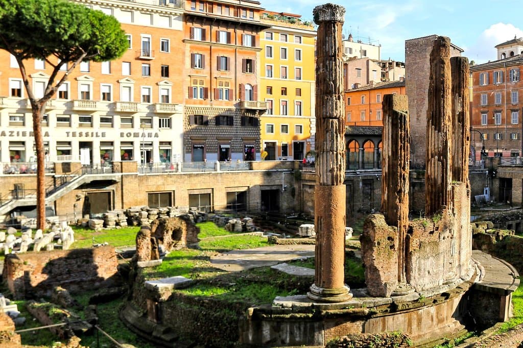 Ruins of the Largo di Torre Argentina. The site in below street level so great views from every side