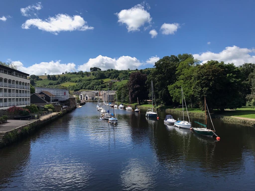 The views from the Totnes bridge