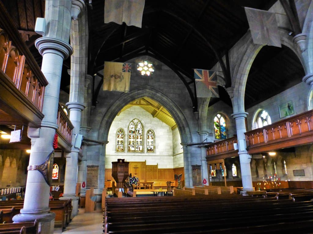 The flags dedicated to local militia.