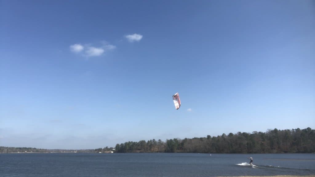 Beautiful day for kitesurf