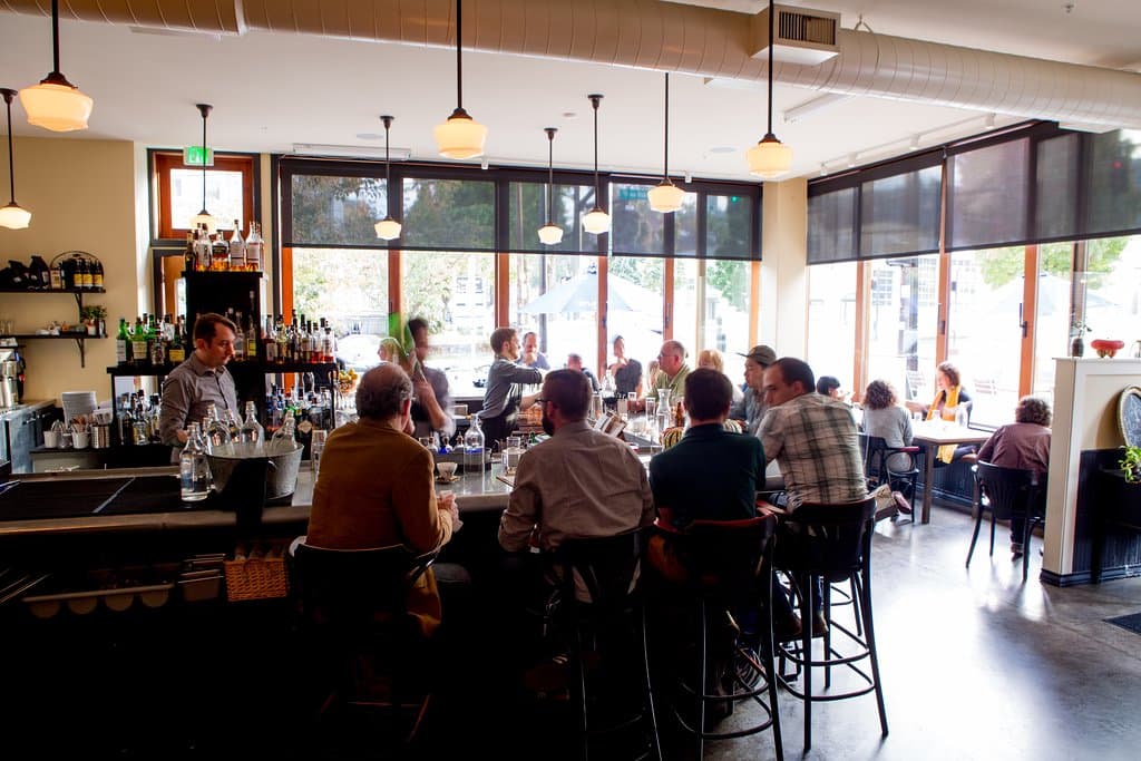 The bar is the perfect spot to pop in whenever you'd like. Happy hour, delicious drinks and a full dinner menu, as well!