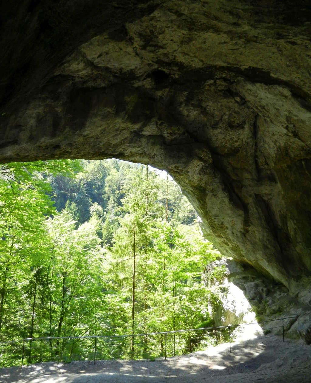Tischofer Hรถhle, Blick zum Eingang