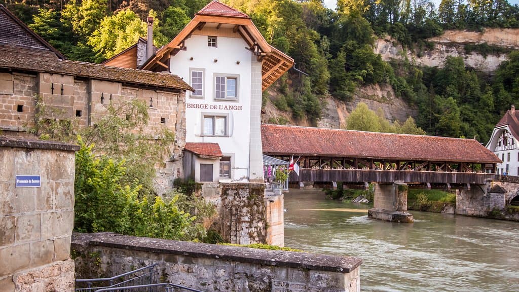 Pont de Berne Fribourg, old town