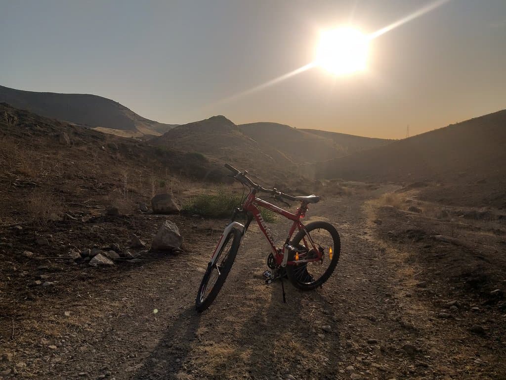 Saturday evening & cycling on a hot day