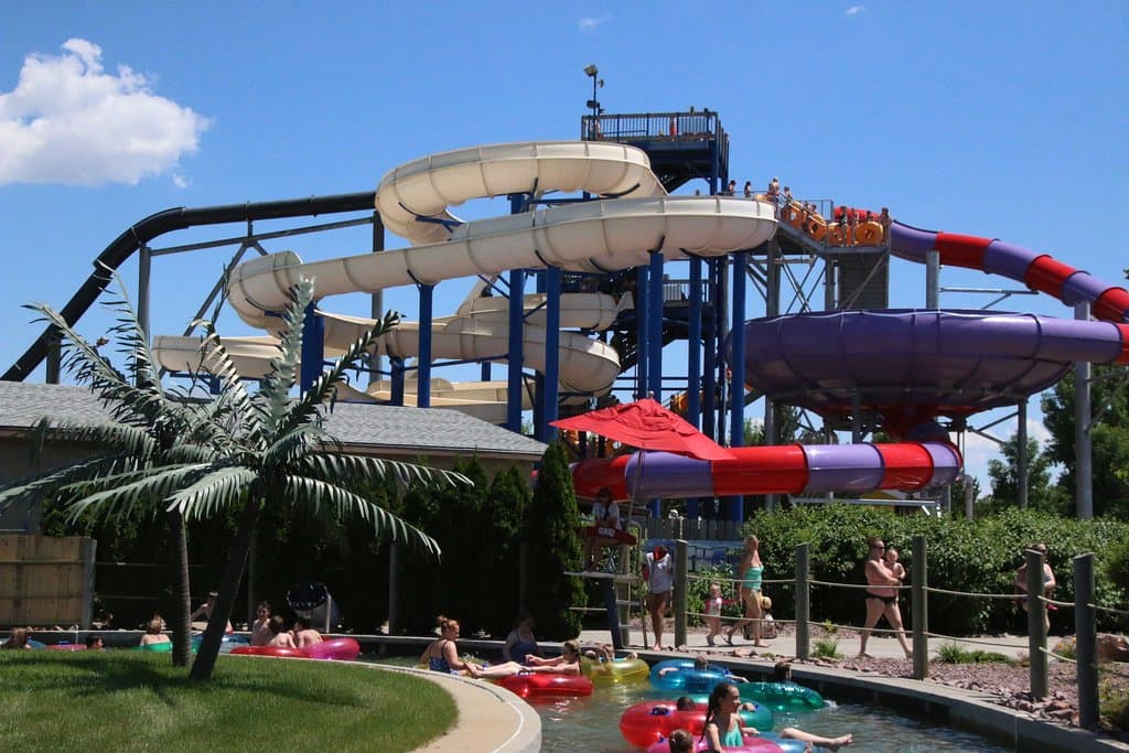 Slide tower complex plus lazy river
