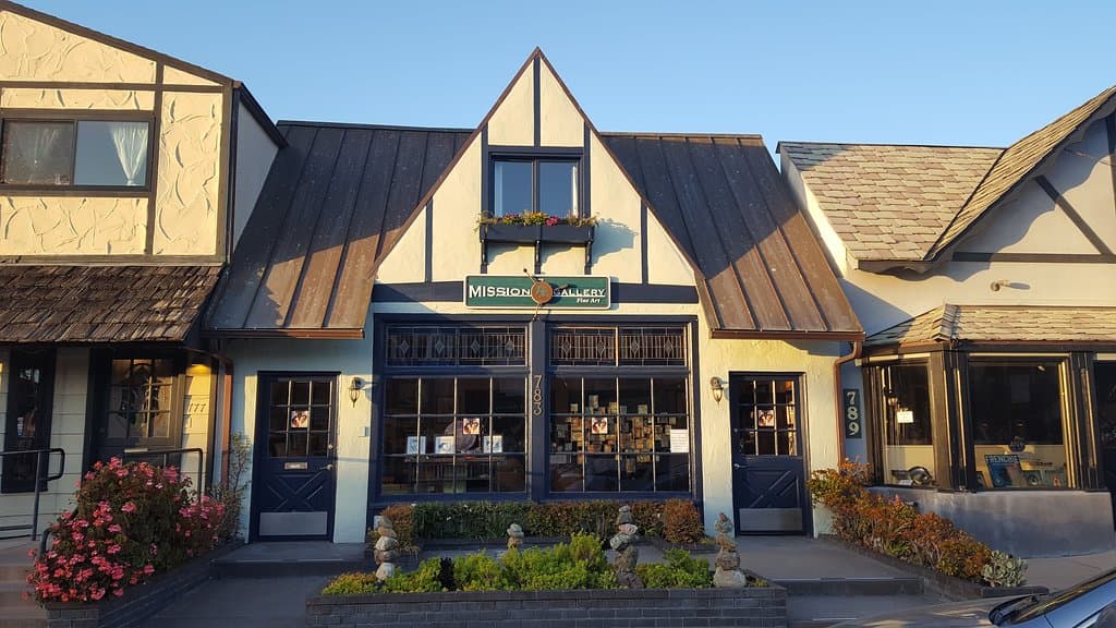 Formerly in San Juan Bautista, Mission Gallery is now located in Cambria's West Village - the building used to be the Cambria newspaper and was built in 1934!