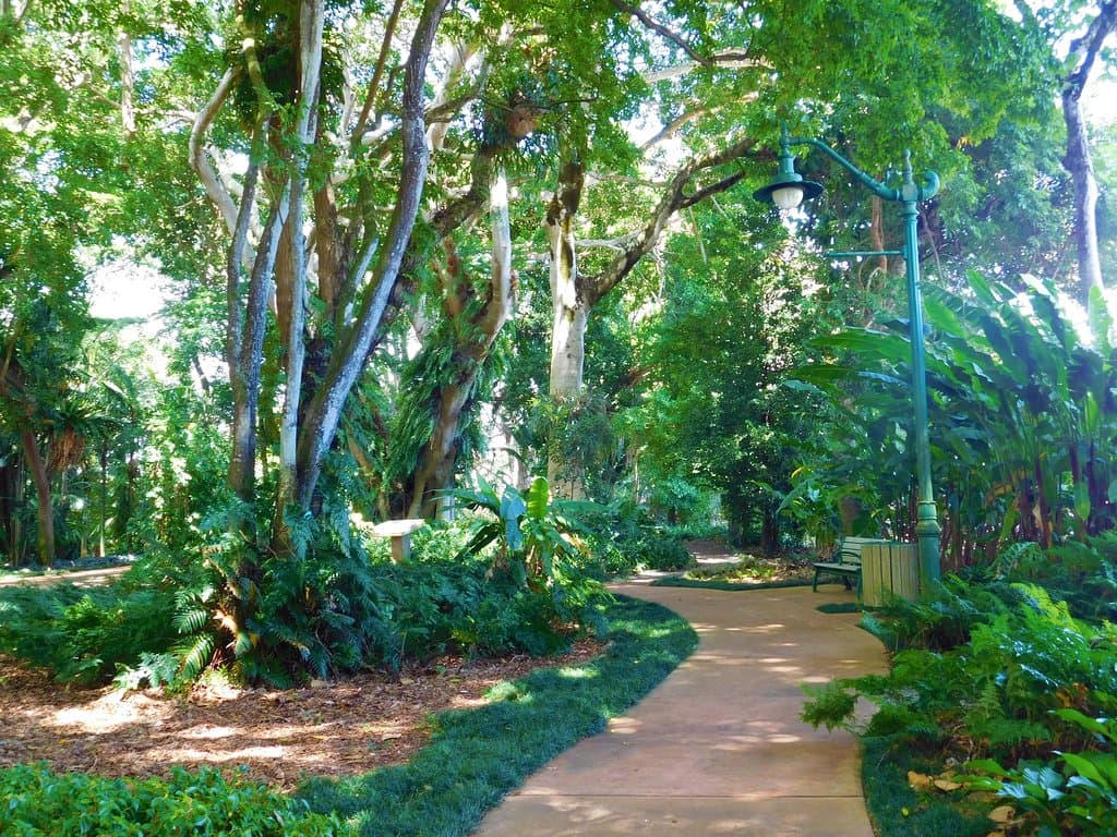 There is a paved trail on the upper portion